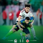 Mexico empata a 1-1 ante Colombia.